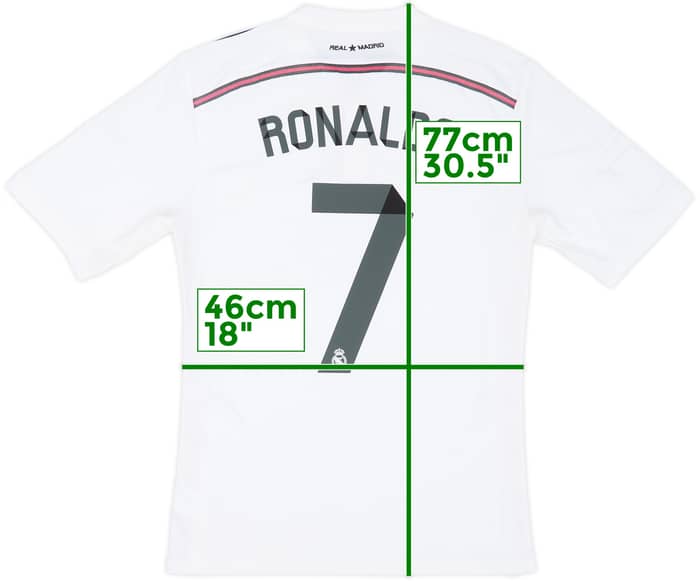 2014-15 Real Madrid Home Shirt Ronaldo #7 - 6/10 - (M)