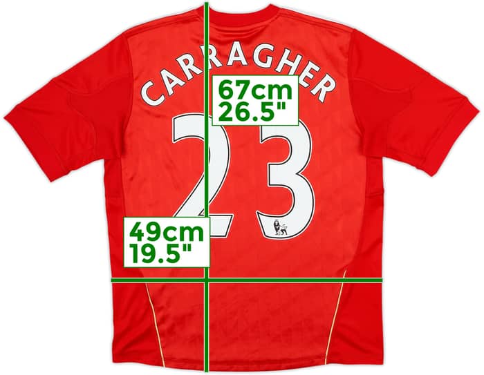 2010-12 Liverpool Home Shirt Carragher #23 - 5/10 - (L.Boys)