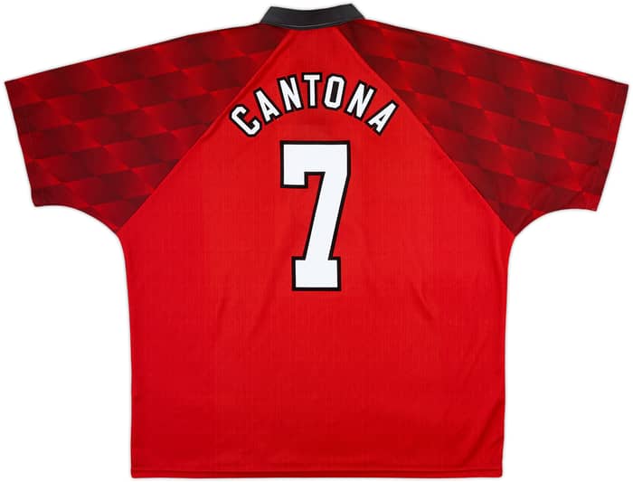 1996-98 Manchester United Home Shirt Cantona #7 - 9/10 - (XXL)