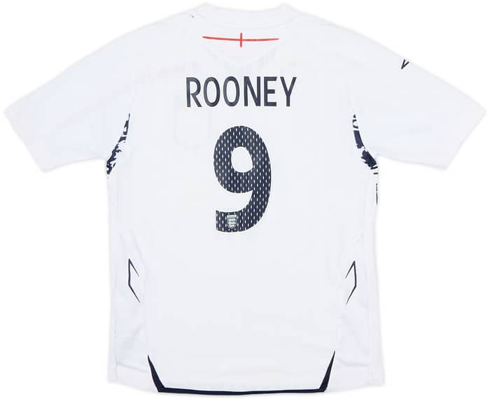2007-09 England Home Shirt Rooney #9 - 10/10 - (S.Boys)