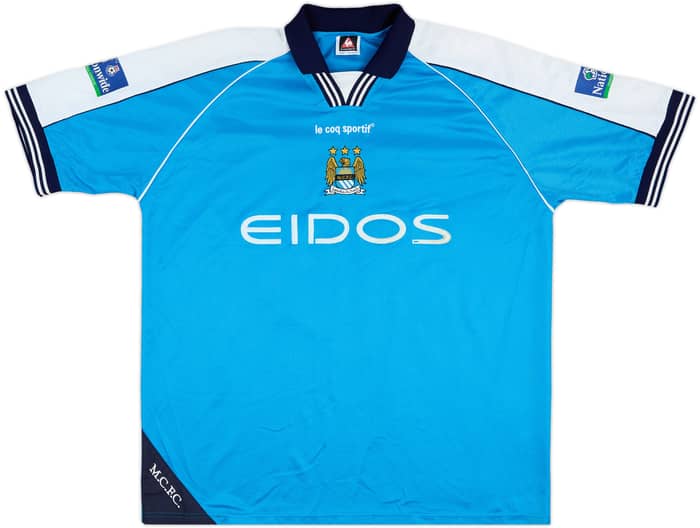 1999-00 Manchester City Match Issue Home Shirt Jobson #25