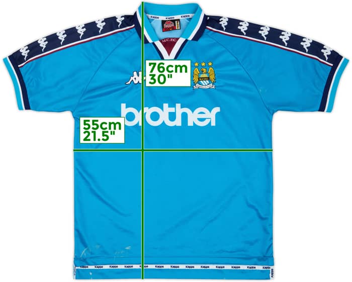 1997-99 Manchester City Home Shirt - 7/10 - (L)