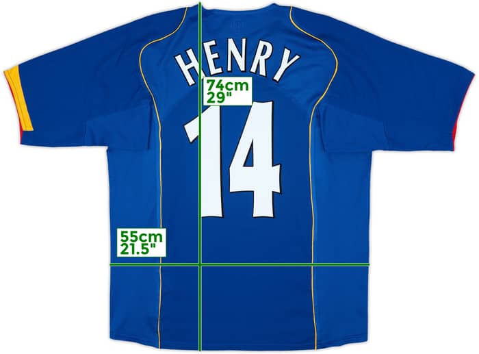 2004-06 Arsenal Away Shirt Henry #14 - 8/10 - (L)