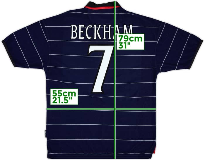 1999-00 Manchester United Away Shirt Beckham #7 - 8/10 - (L)