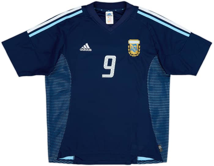 2002-04 Argentina Away Shirt Batistuta #9 - 9/10 - (L)