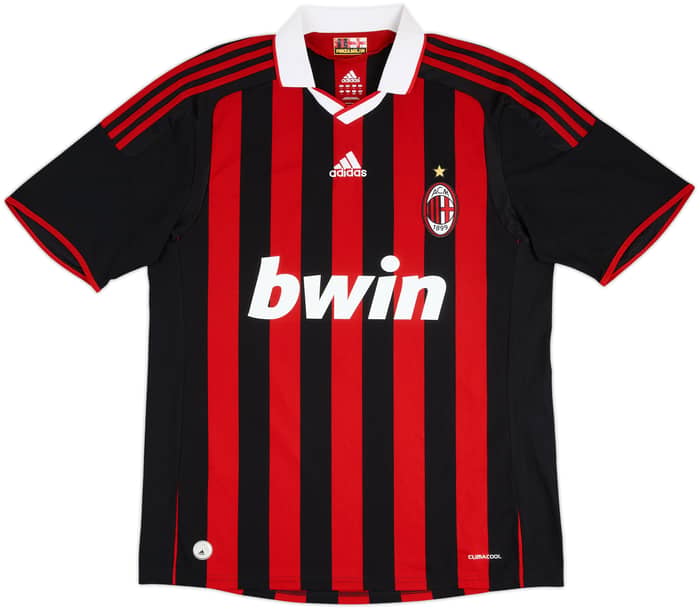 2009-10 AC Milan Home Shirt Ronaldinho #80 - 9/10 - (L)