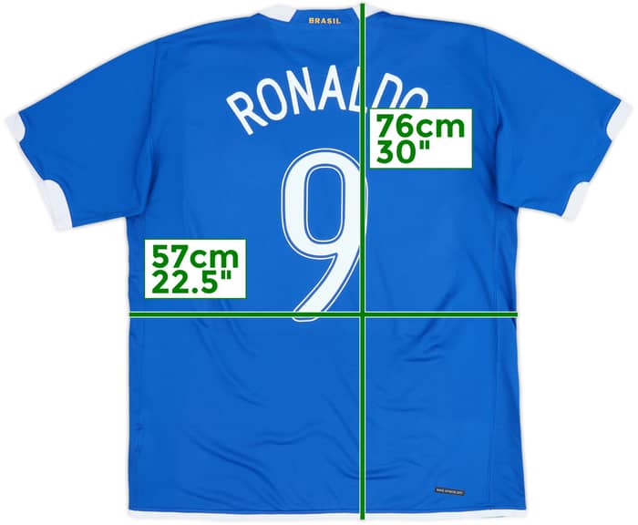 2006-07 Brazil Away Shirt Ronaldo #9 - 6/10 - (L)