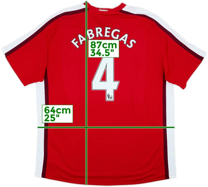 2008-10 Arsenal Home Shirt Fabregas #4 - 8/10 - (XXL)