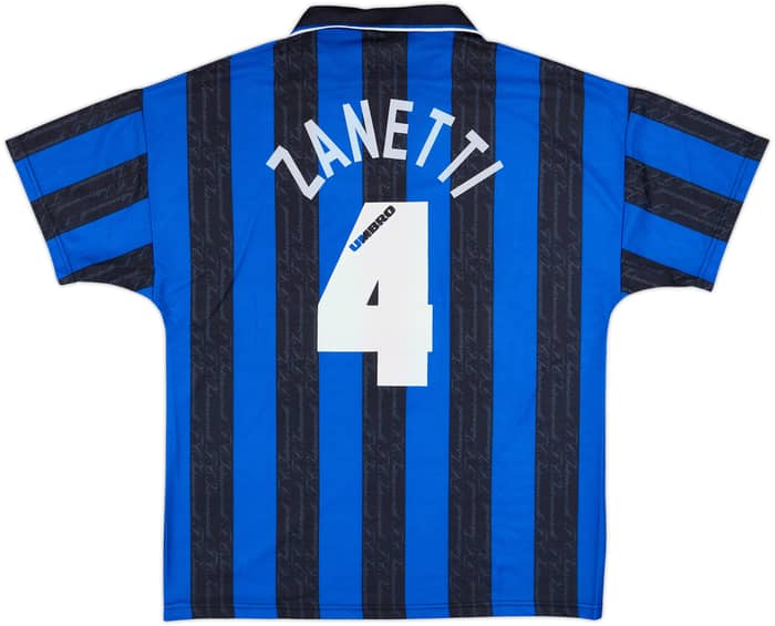 1996-97 Inter Milan Home Shirt Zanetti #4 - 8/10 - (L)