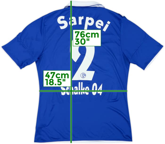 2010-12 Schalke Player Issue Home Shirt Sarpei #2  - 7/10 - (L)