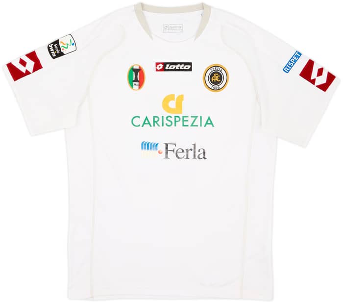2016-17 Spezia Match Issue Home Shirt Schiavi #14