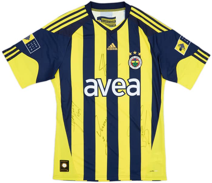 2010-11 Fenerbahce Squad Signed Home Shirt Felix Porsche - 7/10 - (M)