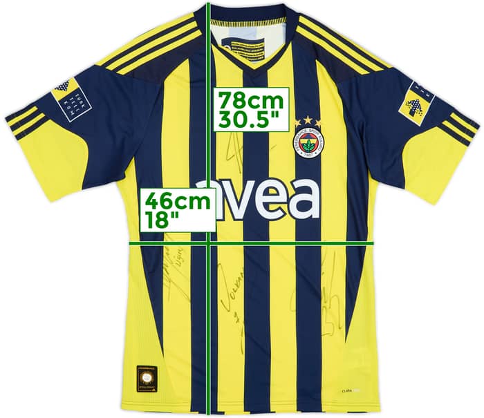 2010-11 Fenerbahce Squad Signed Home Shirt Felix Porsche - 7/10 - (M)