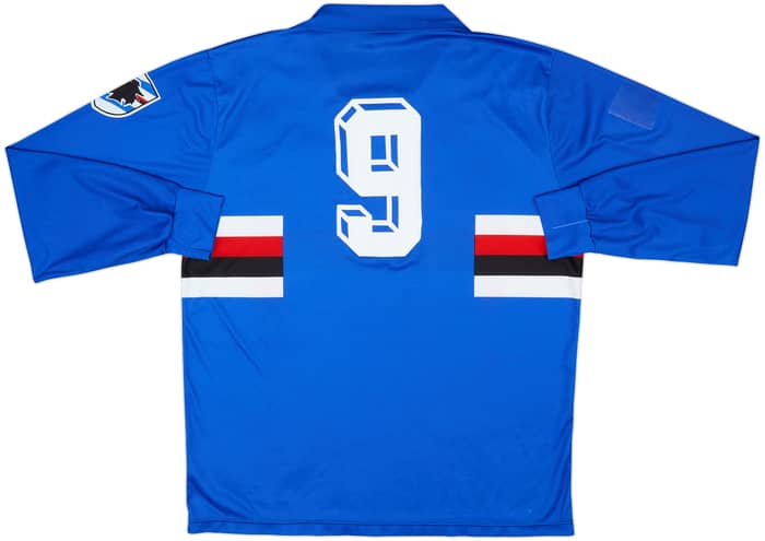 1988-90 Sampdoria Home L/S Shirt #9 - 7/10 - (XL)