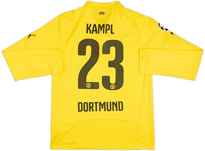 2014-15 Borussia Dortmund CL Home L/S Shirt Kampl #23 - 8/10 - (M)