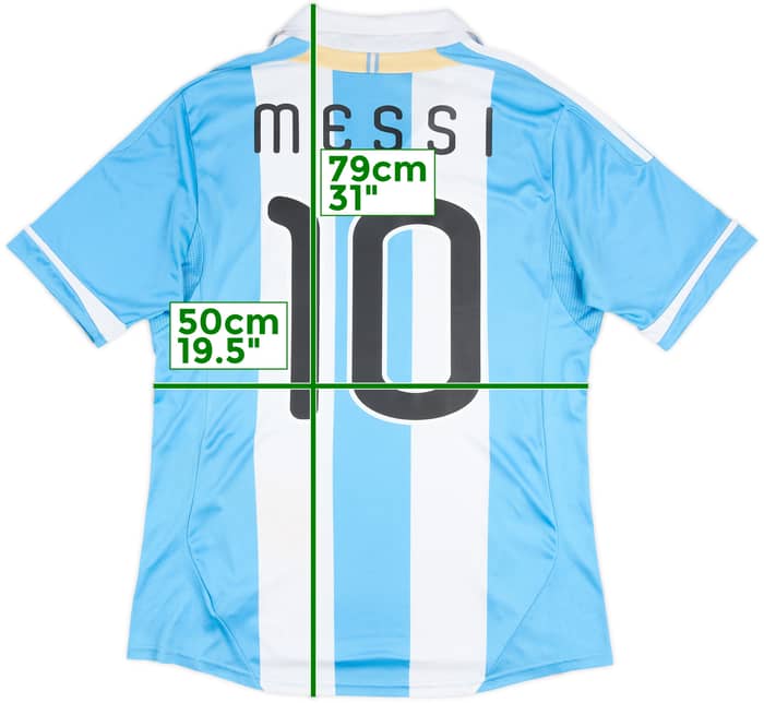 2011-13 Argentina Home Shirt Messi #10 - 7/10 - (L)