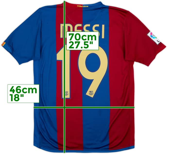 2006-07 Barcelona Home Shirt Messi #19 - 6/10 - (XL.Boys)