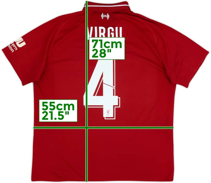 2018-19 Liverpool Home Shirt Virgil #4 - 5/10 - (L)