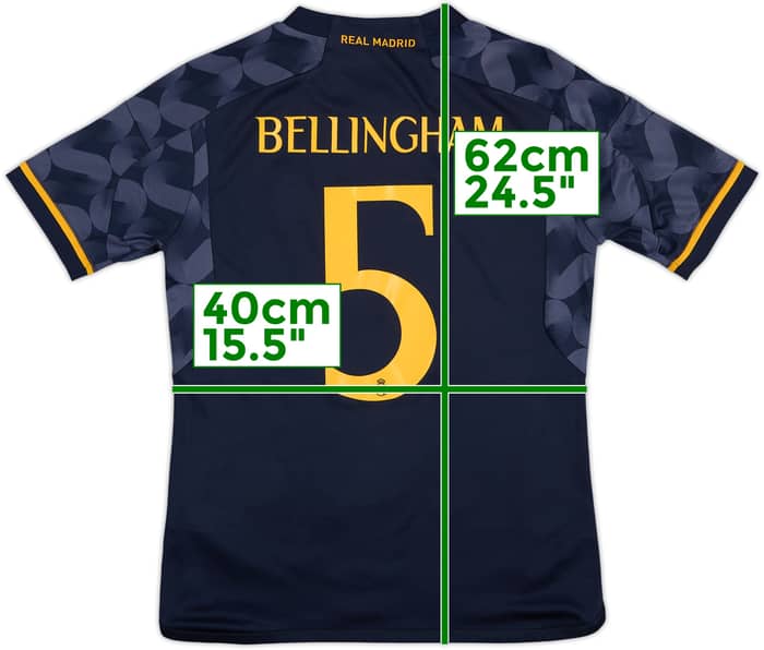 2023-24 Real Madrid Away Shirt Bellingham #5 - 6/10 - (M.Boys)