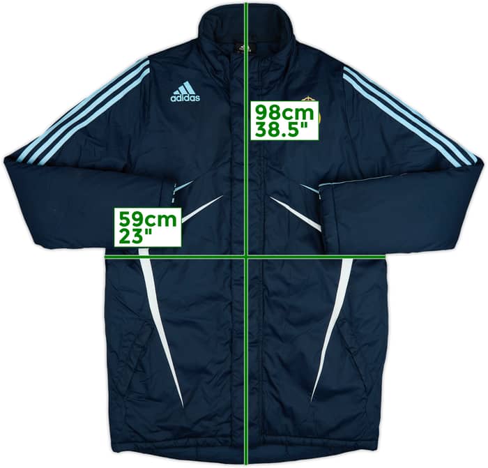 2007-08 Real Madrid adidas Padded Bench Coat - 8/10 - (M)