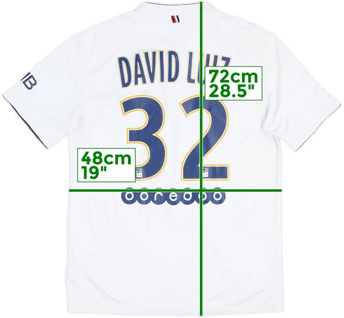 2014-15 Paris Saint-Germain Away Shirt David Luiz #32 - 7/10 - (M)