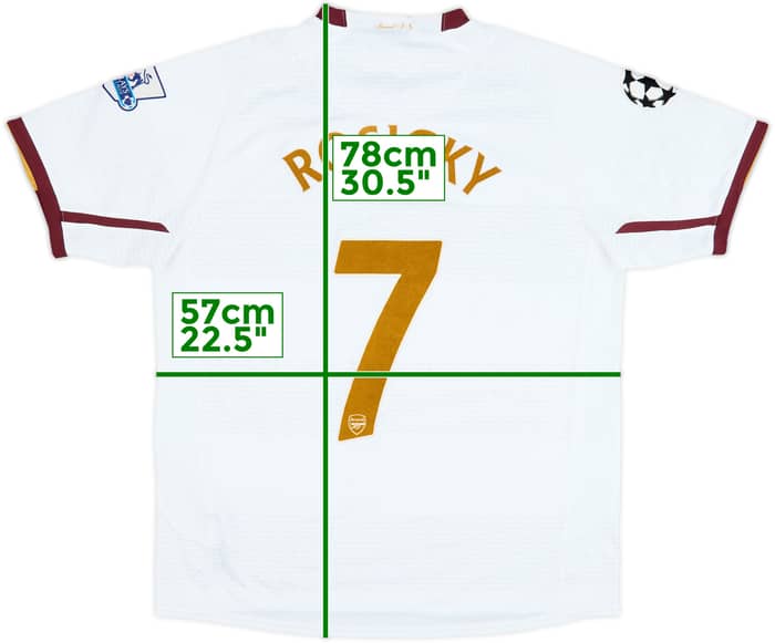 2007-08 Arsenal Away Shirt Rosicky #7 - 9/10 - (L)