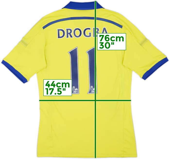 2014-15 Chelsea Away Shirt Drogba #11 - 7/10 - (S)