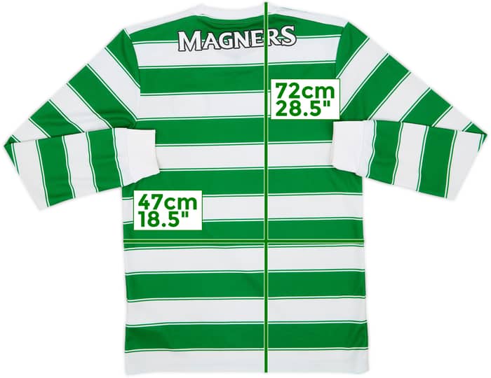 2021-22 Celtic Home L/S Shirt - 9/10 - (S)