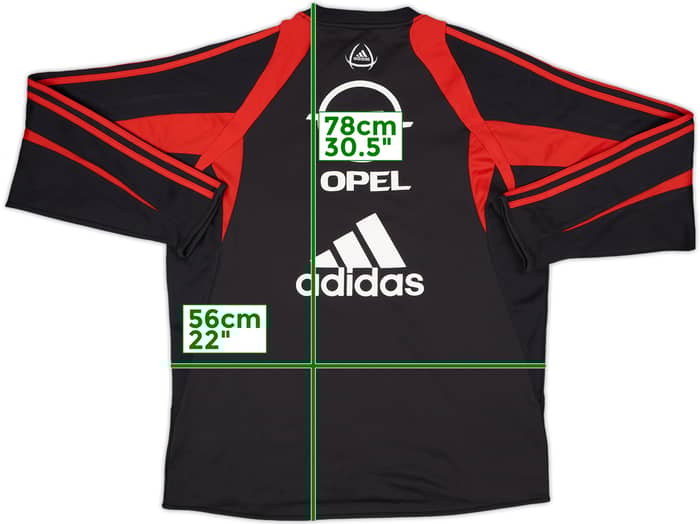 2002-03 AC Milan adidas Sweat Top - 8/10 - (L)