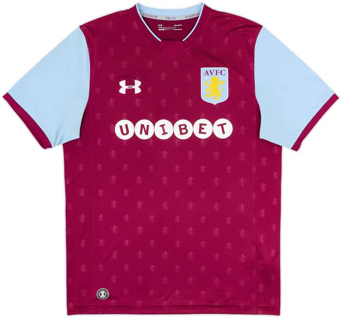 2017-18 Aston Villa Home Shirt - 7/10 - (L)