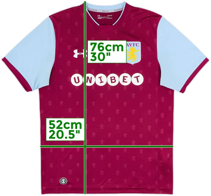 2017-18 Aston Villa Home Shirt - 7/10 - (L)