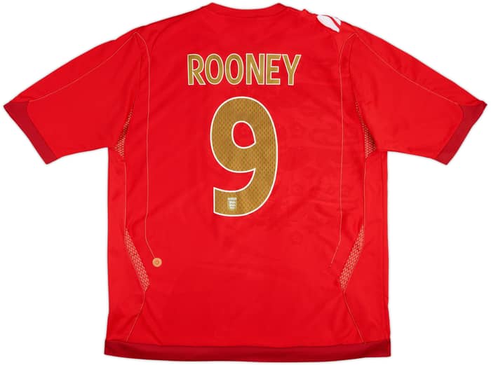 2006-08 England Away Shirt Rooney #9 - 4/10 - (XL)