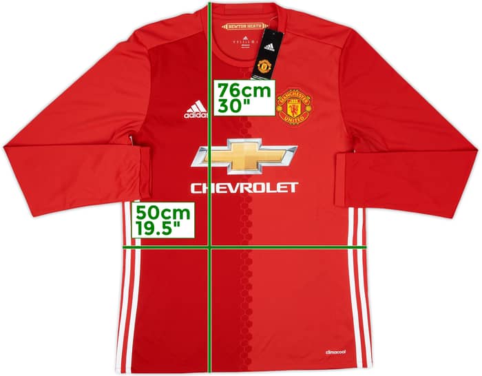 2016-17 Manchester United Home L/S Shirt Rooney #10 (M)