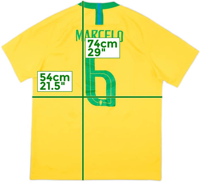 2018-19 Brazil Home Shirt Marcelo #6 - 5/10 - (L)