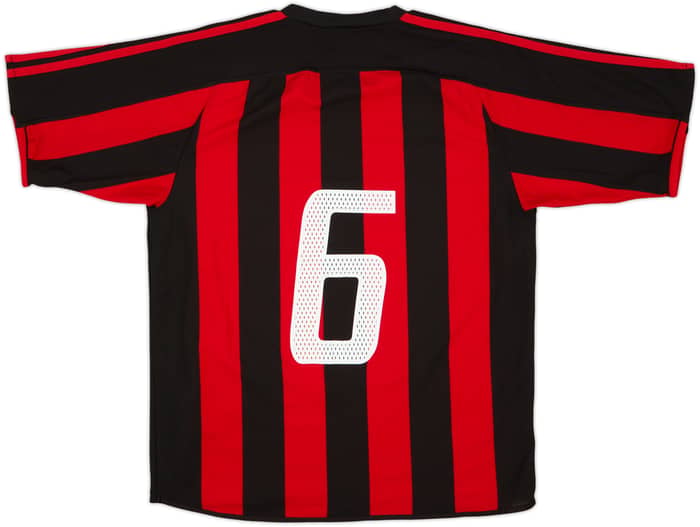 Camiseta de local versión jugador del AC Milan 2003-04 #6 - 8/10 - (M)