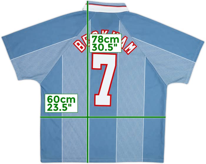 1996-97 Inglaterra Camiseta Visitante Beckham #7 - 9/10 - (XXL)