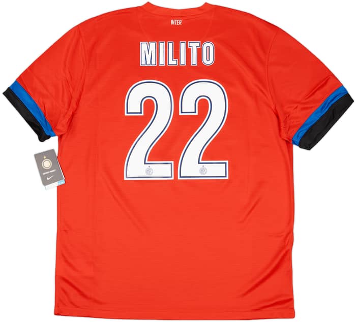 2012-13 Inter Milan Away Shirt Milito #22 (XL)