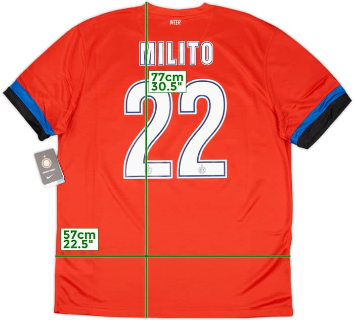 2012-13 Inter Milan Away Shirt Milito #22 (XL)