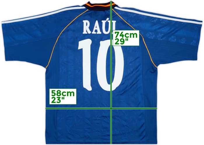 1999-00 Spain Away Shirt Raul #10 - 7/10 - (L)