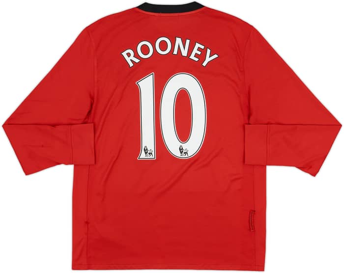 2009-10 Manchester United Home L/S Shirt Rooney #10 - 6/10 - (M)