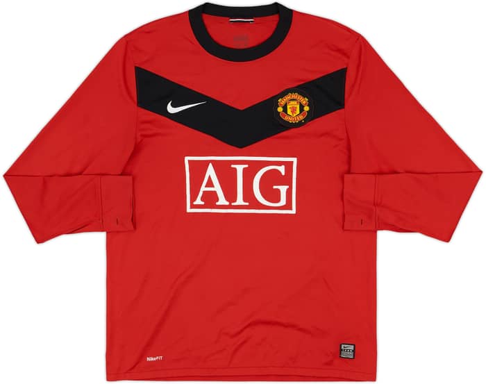 2009-10 Manchester United Home L/S Shirt Rooney #10 - 6/10 - (M)