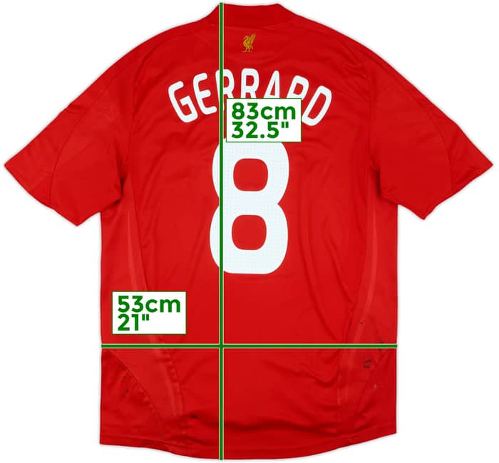 2008-10 Liverpool Home Shirt Gerrard #8 - 5/10 - (L)