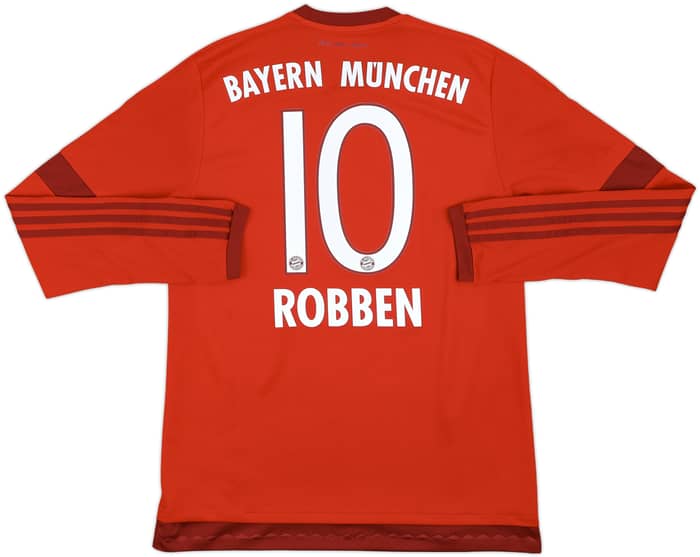 2015-16 Bayern Munich Home L/S Shirt Robben #10 - 7/10 - (M)