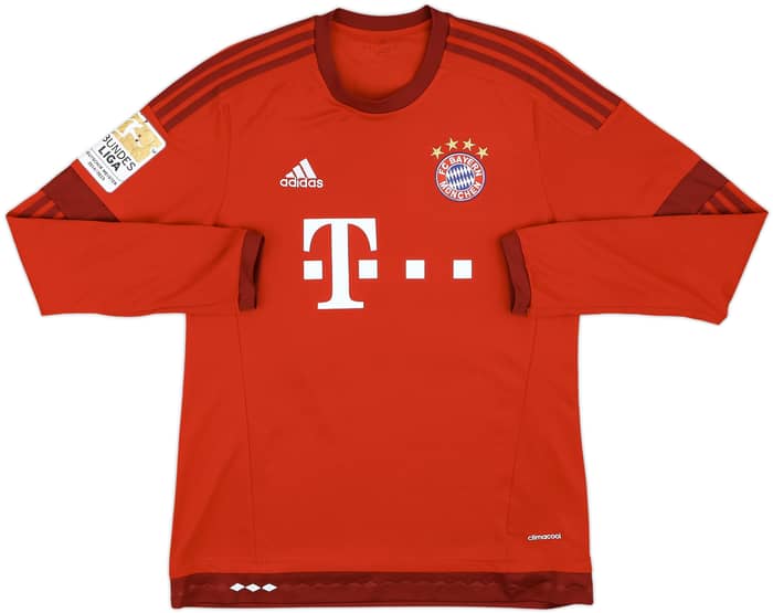 2015-16 Bayern Munich Home L/S Shirt Robben #10 - 7/10 - (M)