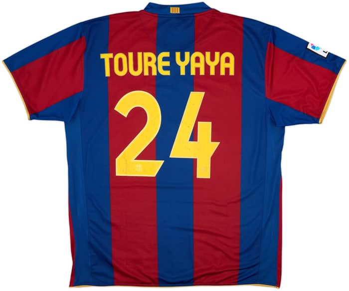 2008-09 Barcelona Home Shirt Toure Yaya #24 - 7/10 - (XXL)