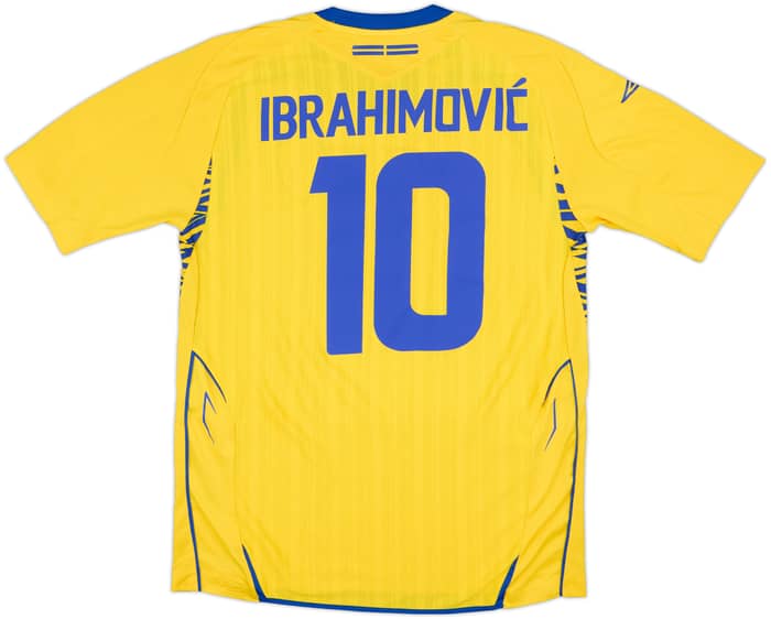 2007-09 Sweden Home Shirt Ibrahimovic #10 - 9/10 - (M)