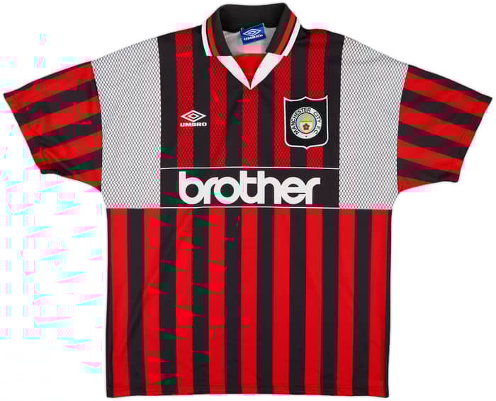 1994-96 Manchester City Away Shirt Kinkladze #7 - 9/10 - (XL)