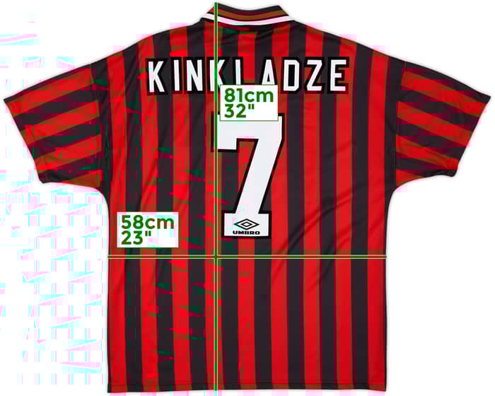 1994-96 Manchester City Away Shirt Kinkladze #7 - 9/10 - (XL)
