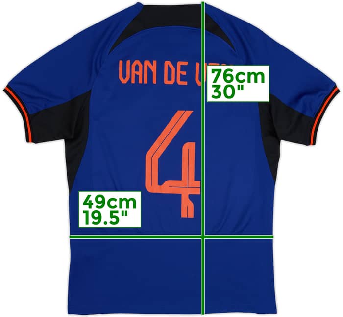 2022-23 Netherlands Away Shirt Van De Ven #4 - 9/10 - (M)