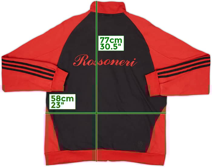 2008-09 AC Milan adidas Track Jacket - 8/10 - (L)